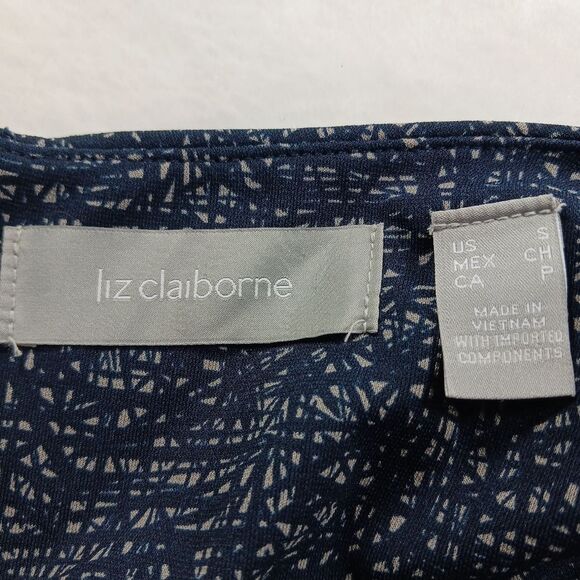 Liz Claireborne Midi Dress. Sheath/ Sleeveless. Woman's Small. Black Print...... - Picture 6 of 10
